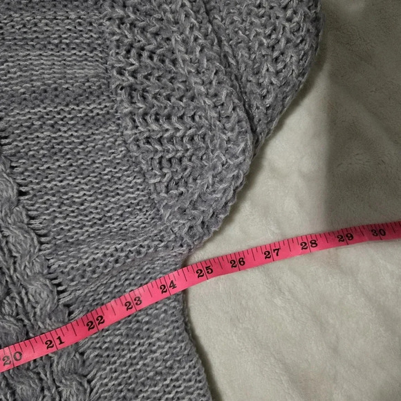 SO Goods For Life Knitted Sweater Gray Women's Medium Fall Winter Warm Boho - Picture 13 of 13